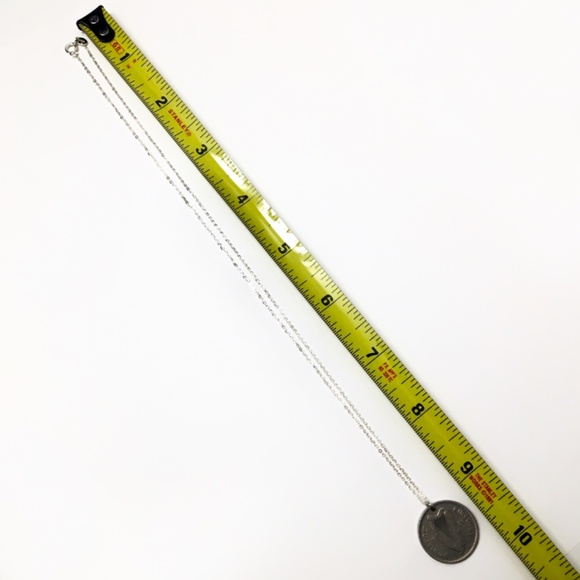 1928 Irish Silver Coin Necklace — Italy 925 Sterling Silver Chain — 18-inch - Picture 5 of 5